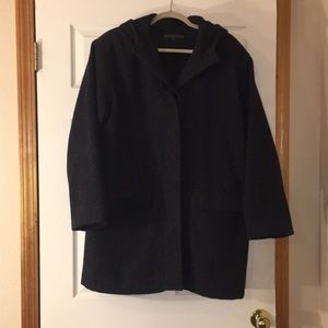 Dark Grey wool coat.